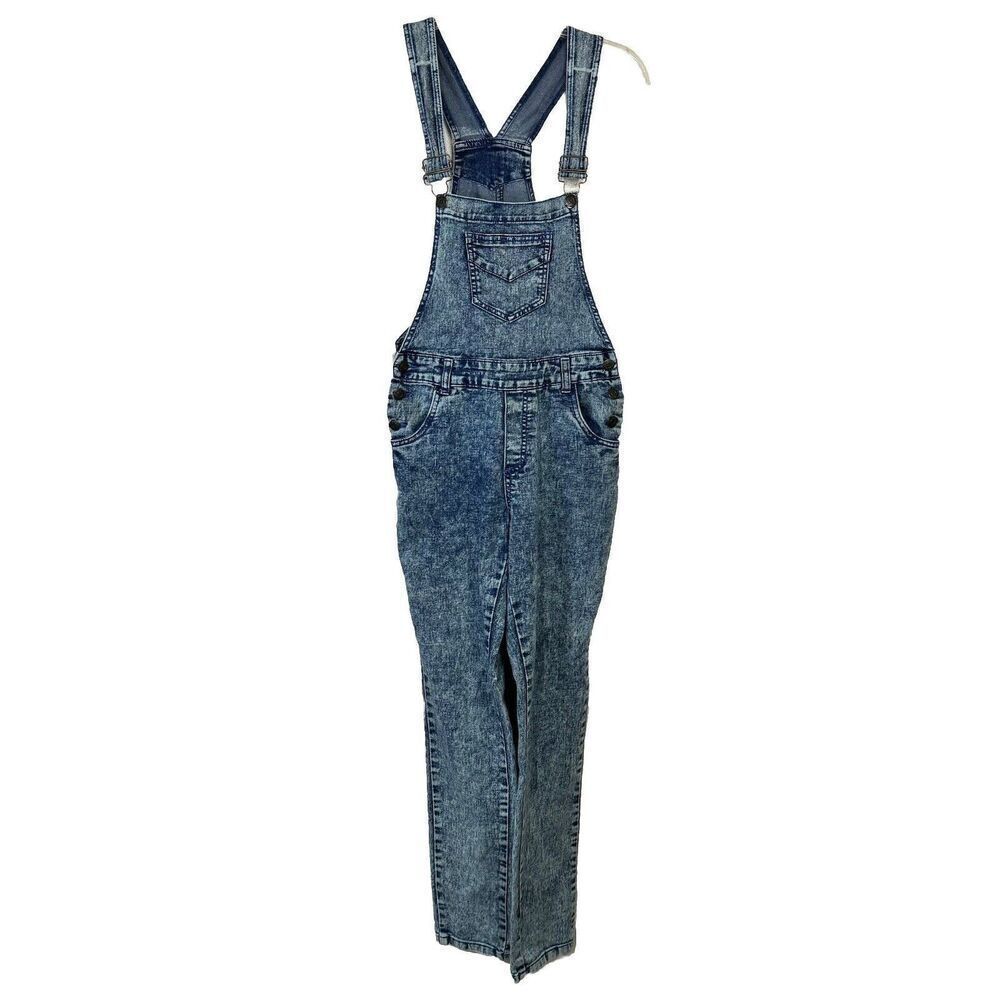Diamonds And Threads Denim Overall Jeans Woman Size 3‎ Blue Skinny Legs